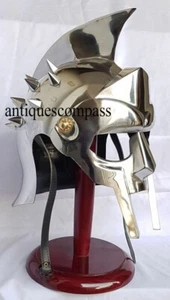Mittelalterlicher römischer Gladiator Rüstung Film Replik spartanischer Ritterhelm mit Ständer - Bild 1 von 6