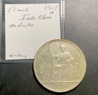 French Indo-China 1 Piaster - Km5a.1 / Very Nice XF / 27 Gr. .900 Silver Crown!