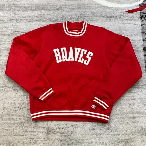 Vintage Champion Products Inc Atlanta Braves Sweater Adult Extra Large Red 60s Cover