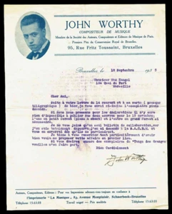 3 lettres de JOHN WORTHY 1930 BRUXELLES - Picture 1 of 10