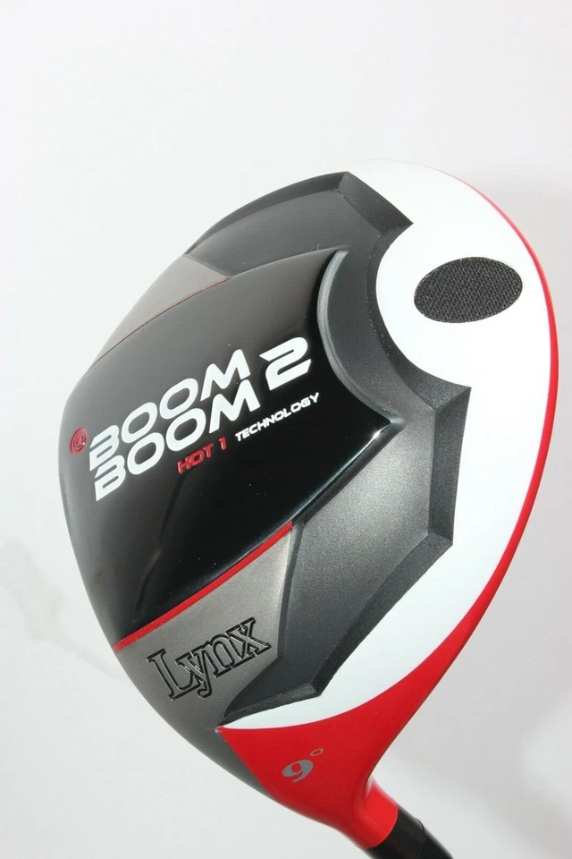 NEW LYNX BOOM BOOM 1 WOOD DRIVER GOLF CLUB LEFT HAND RED HEAD STIFF FLEX 9 DEG - Image 1 of 4