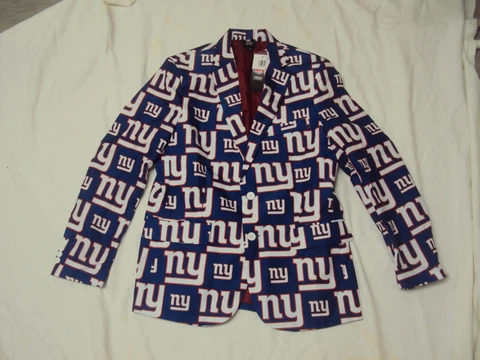 NY Giants Suit Jacket + Matching Tie Adult Size 42 Both New With Tags! Cover