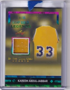 Kareem Abdul-Jabbar 2024 Leaf In The Game-Used Jersey Patch  #d 4/35 Lakers SP - Bild 1 von 1