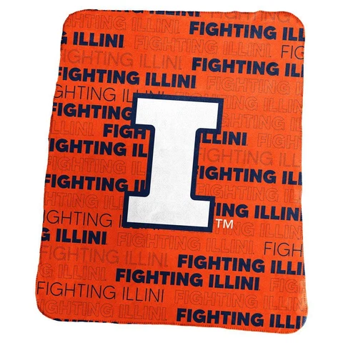 Illinois Fighting Illini Classic Fleece Blanket Cover