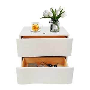 Nightstand with LED Light Strip, Bedroom Night Stand, Side Table with Drawers - Picture 1 of 24