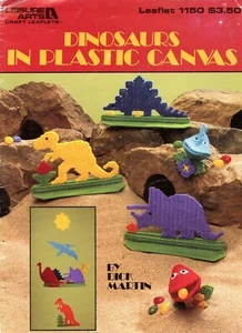 Dinosaurs in Plastic Canvas - Leisure Arts Craft Leaflet #1150 - 1988 - Picture 1 of 3