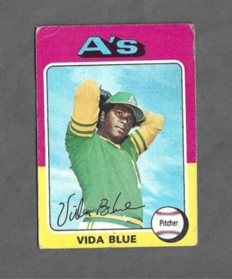 Vida Blue Oakand A's 1975 Topps #510 - Image 1 of 2
