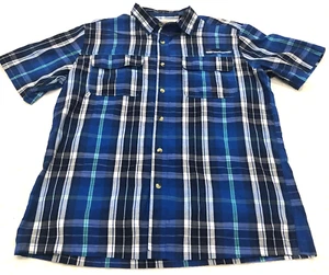 Big Sky Outfitters Mens Shirt Sz L Plaid Short Sleeve Flap Pockets Vented NWOT - Picture 1 of 12