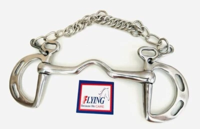 FLYING HORSE Uttoxeter Schlitz Wange Mund getragen Kimblewick Bits (UK Verkäufer)