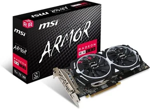MSI AMD Radeon RX 580 ARMOR 8G OC 8GB Graphics Card GDDR5 HDMI DVI DisplayPort - Picture 1 of 5