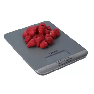 TAYLOR DIGITAL SLIM KITCHEN SCALES GREY 5KG/5000ML - Picture 1 of 3