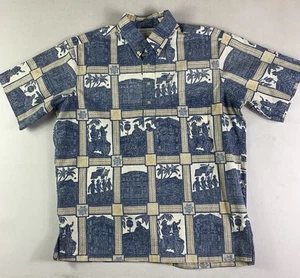 Vintage Reyn Spooner Dietrich Varez Pullover Shirt Herren L blau Honolulu Police Dept - Bild 1 von 6