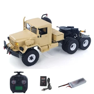 Camión militar 6X6 1/12 todo terreno coche tractor modelo Flysky ST8 radio batería humo - Imagen 1 de 12