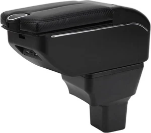 Armrest Box for Nissan Versa 2020-2024 Double Door Storage w/ USB (Carbon Fiber) - Picture 1 of 7