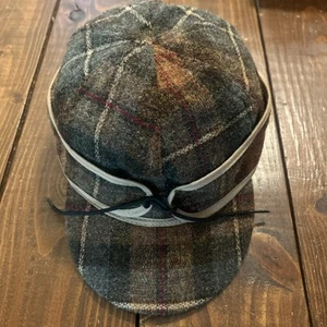 The Original Stormy Kromer Kappe grün braun rot kariert Herren 7 1/4 Made in USA - Bild 1 von 7