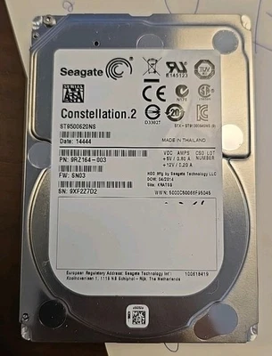 Seagate Constellation.2 500GB Internal 7200RPM 2.5" (ST9500620NS) Hard Drive - Image 1 of 3