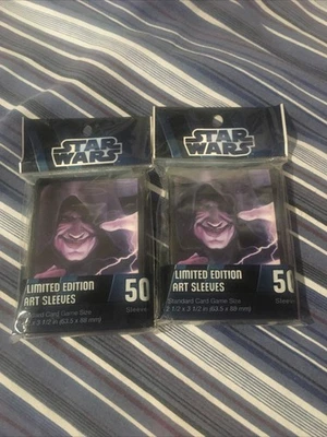 2 Pack STAR WARS Force Lighting Palpatine ART SLEEVES 50 PACK SEALED Free Shippi - Image 1 of 2