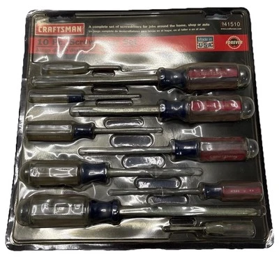 Craftsman 41510 USA NOS  10pc Screwdriver Set - MADE IN USA - 41510 Please Read - Image 1 of 4