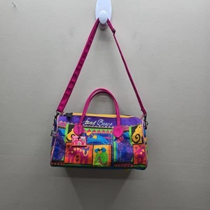 Laurel Burch Animal Print Cats & Dogs Crossbody Shoulder Satchel Handbag Y2K - Picture 1 of 12