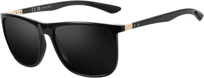 Occhiali Da Sole Polarizzati Uomo in Fibra Di Carbonio Staffa Occhiali Da Sole Q - Immagine 1 di 4