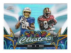 2024 Topps Cosmic Chrome Star Clusters Jerry Rice ~ Brenden Rice #SCL-10 (RC) - Picture 1 of 2