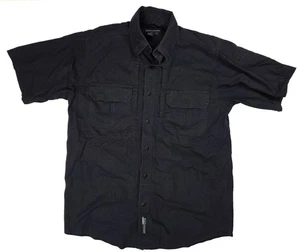 5.11 Tactical Series 71153 Camicia Nera Bottoni Tasche Petto S/S Uomo Taglia Med - Foto 1 di 5