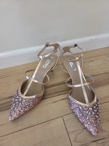 INC International Concepts Carma Style Jeweled Evening Kitten Heel Pumps Sz 12W - Picture 1 of 9