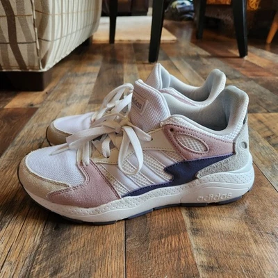 ADIDAS Crazychaos Cloudfoam Sneakers Aer Sz 9 Ortholite Float Pink White Pastel  - Image 1 of 4