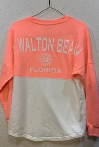 Felpa donna stile surf grafica Walton spiaggia color block manica lunga XL - Foto 1 di 11
