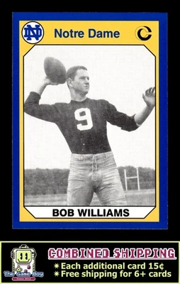 1990 Collegiate Collection Notre Dame #131 Bob Williams Fighting Irish - Image 1 of 2