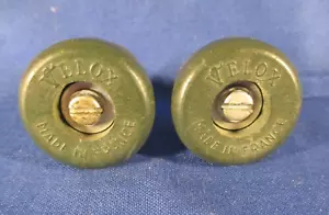 Velox handlebar plugs Script logo Green (likely darker than image) L'Eroica - Picture 1 of 3