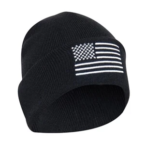 Rothco American Flag Beanie schwarz Unisex Polizei Ersthelfer taktisch - Bild 1 von 1