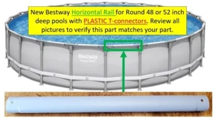 Bestway / Coleman Power Steel Horizontal Rail Gray 20ft or larger OD NEW - Picture 1 of 9