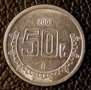 Type 2 Extra Hard to Find Small Type 50 Centavos 2009 Mintage Only 19 ,910, 000 - Picture 1 of 3
