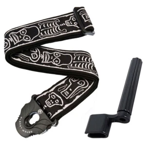 Planet Waves Joe Satriani Skull n Bones Gitarrengurt mit Saitenkurbel - Bild 1 von 7