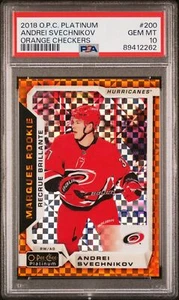 2018 O-Pee-Chee Platinum Andrei Svechnikov Orange Checkers #200 PSA 10 - Picture 1 of 2