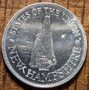 Concord New Hampshire Granit 9. Bundesstaat lila lila Blume Schale Gas Token - Bild 1 von 4