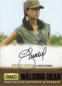 Christian Serratos as Rosita The Walking Dead Season 4 Auto Card CS1 - Picture 1 of 2