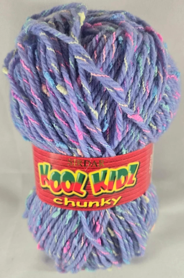 Sirdar Yarn Kool Kidz Chunky 93% Acrylic 7% Polyester 164y 100g  3.5oz - Image 1 of 1