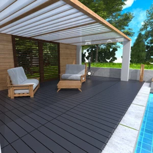24PCS Interlocking Patio Deck Tiles Plastic Floor Tile 24x12 in Porch Dark Gray - Picture 1 of 8