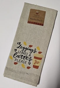 Lot Of 11-Fall Harvest Kitchen Tea Towels Leggings & Lattes NWT!! - Picture 1 of 1