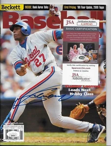 Signed Vladimir Guerrero Montreal Expos Beckett Baseball with JSA Authentication - Picture 1 of 6