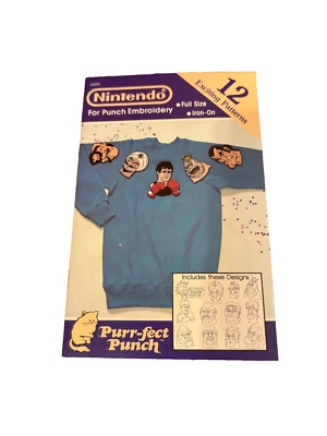 RARE Vintage 1990 Nintendo Punch-Out 64251 Purr-fect Punch Embroidery - Image 1 of 3