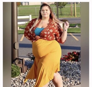 Women's Soncy Skirt Size 30W 5X Mustard - Picture 1 of 15