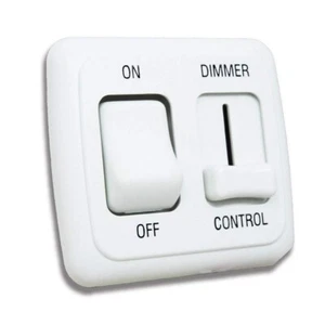 LED Dimmer Switch 12V on-off Light RV Motor Home Camper Trailer White 12 V - Bild 1 von 3