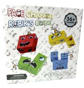 Face Change Rubik's Cube Kids Building Block Wooden Toy Interaction Sealed - Picture 1 of 10