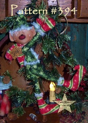Primitive Patti's Ratties Christmas Santa Elf Doll Ornie Paper Pattern #394