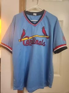 Camiseta MLB Cardenales de San Luis Bordada Philip 66 SGA CUELLO EN V Azul Adulto XL - Imagen 1 de 5