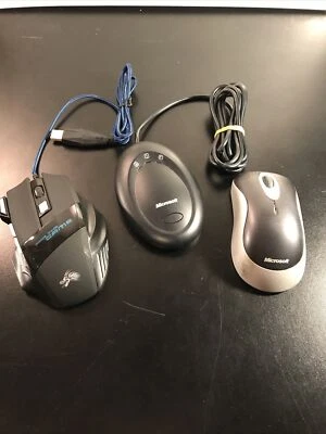 Lot Wired Wireless Vintage Mouse 2 Microsoft Optical Desktop 1 Gaming Mouse - Image 1 of 4
