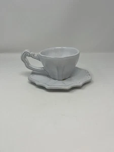 Vietri Antico Bianco Cup And Saucer - Picture 1 of 12